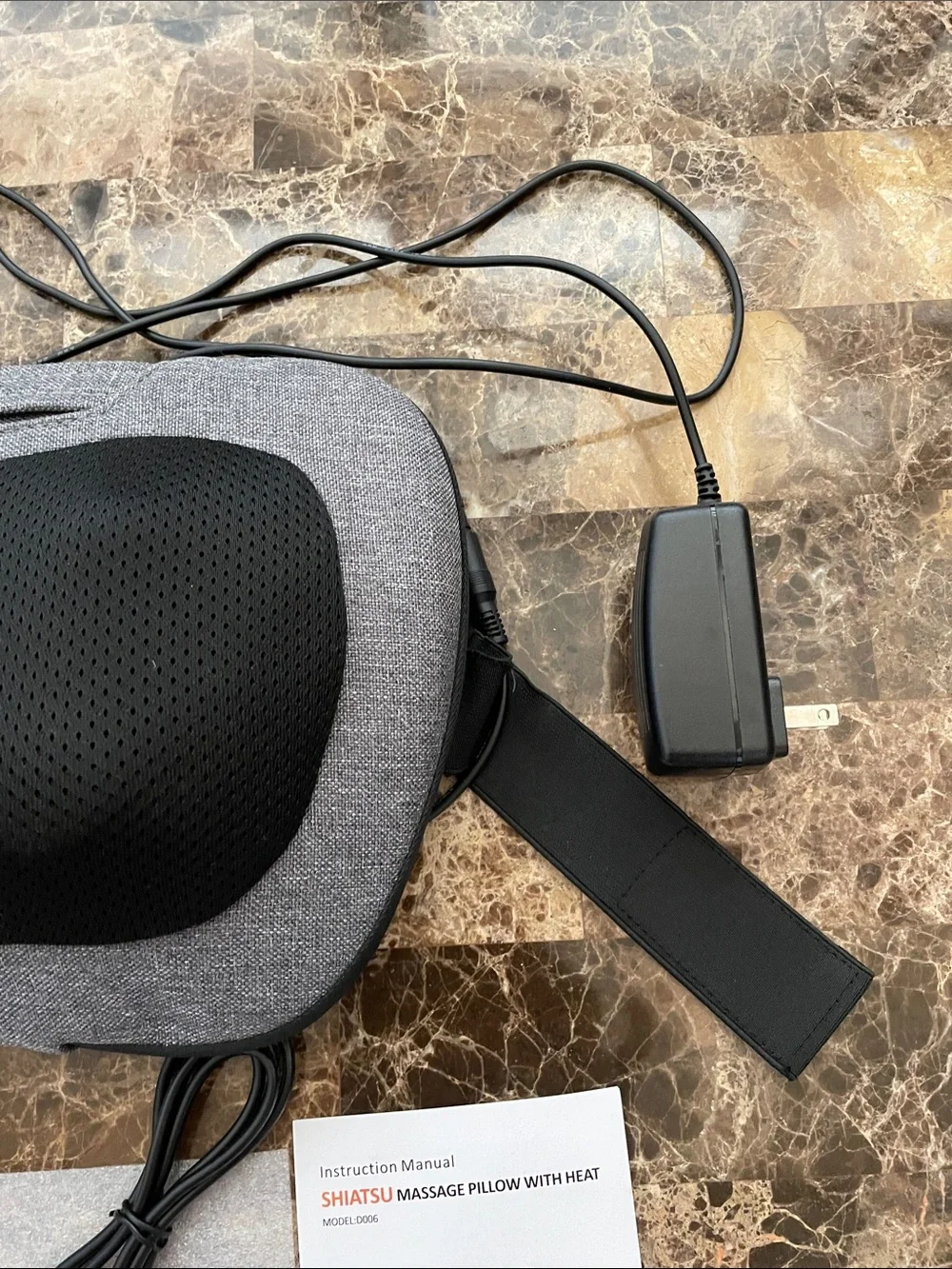 Shiatsu Massage Pillow with Heat - Gray & Black